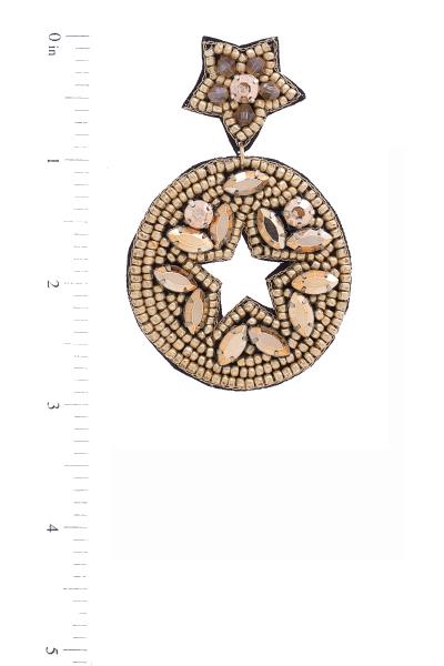 STAR CIRCLE BEADED DROP EARRING