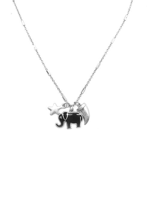 FASHION CHAIN ELEPHANT STAR TOOTH NECKLACE