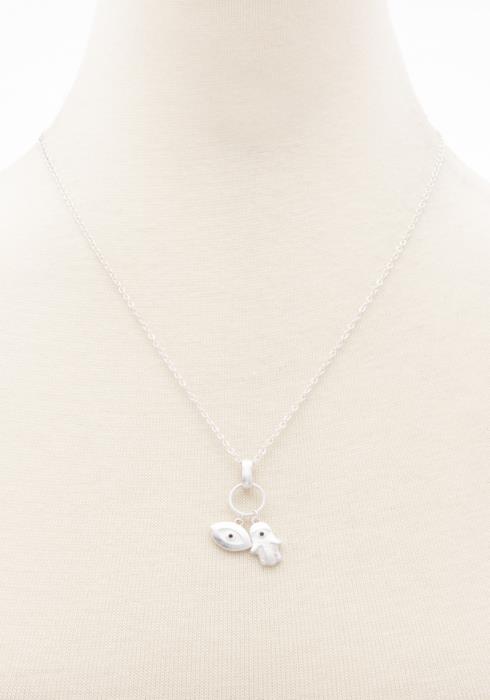 FASHION HAMSA HAND EVIL EYE CHAIN NECKLACE