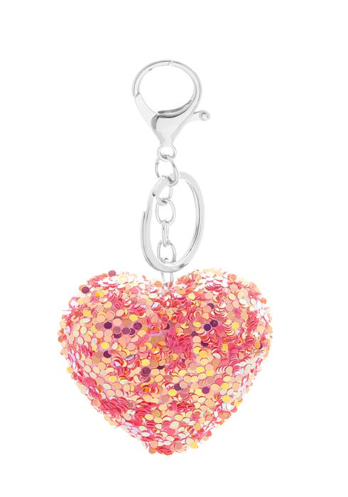 HEART SHAPE MULTI CIRCLE SEQUIN KEY CHAIN
