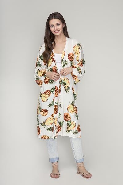 PINEAPPLE PRINT KIMONO