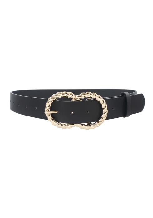 TWISTED DOUBLE CIRCLE BUCKLE BELT