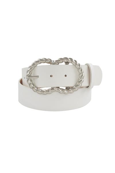 TWISTED DOUBLE CIRCLE BUCKLE BELT
