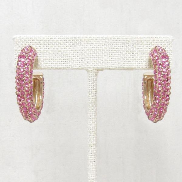 OVAL RHINESTONE EARRING