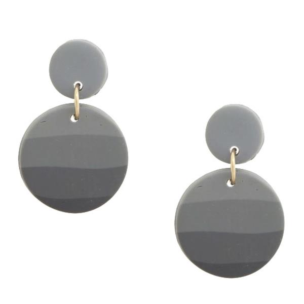 FASHION CIRCLE TONE CLAY EARRING