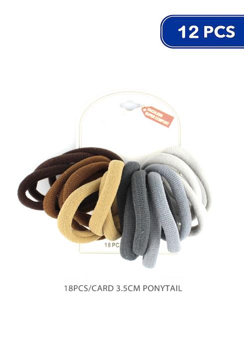 SMOOTH MULTI MIX HAIR BAND SET (12 UNITS)