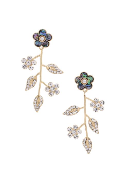 FLOWER RHINESTONE EARRING