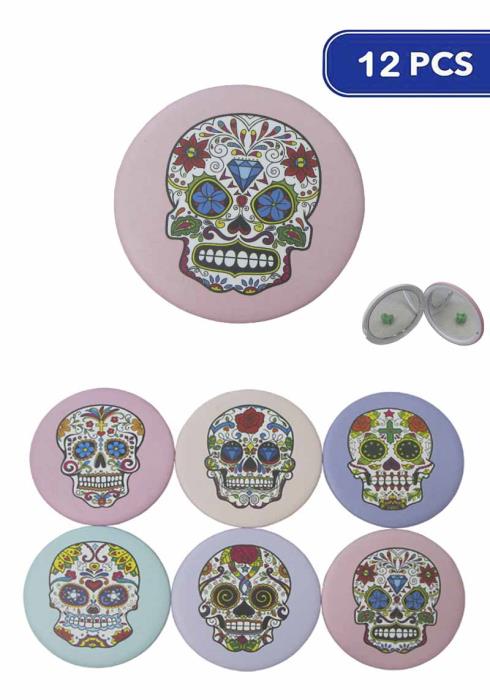 FASHION SKULL ROUND HAND MIRROR (12 UNITS)