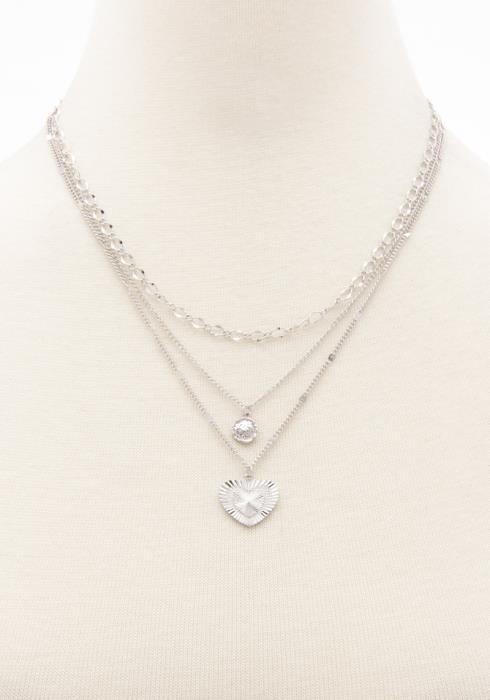 HEART CHARM LAYERED NECKLACE