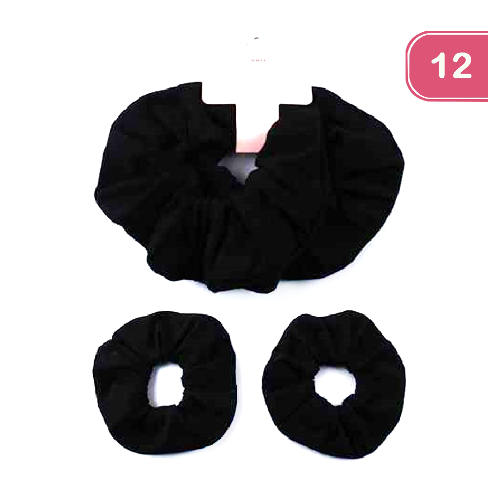 FASHION HAIR TIE SCRUNCHIES (12 UNITS)