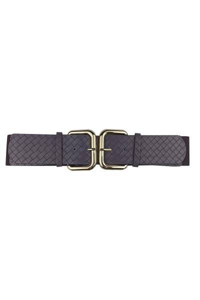 BLOCK TEXTURE BOTH SIDE BUCKLE BELT