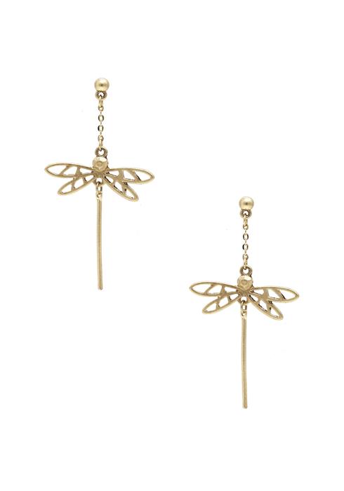 METAL DRAGONFLY EARRING