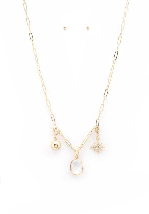 NORTHERN STAR STONE OVAL LINK NECKLACE