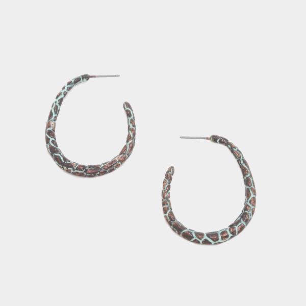 TWO TONE OPEN CIRCLE EARRING