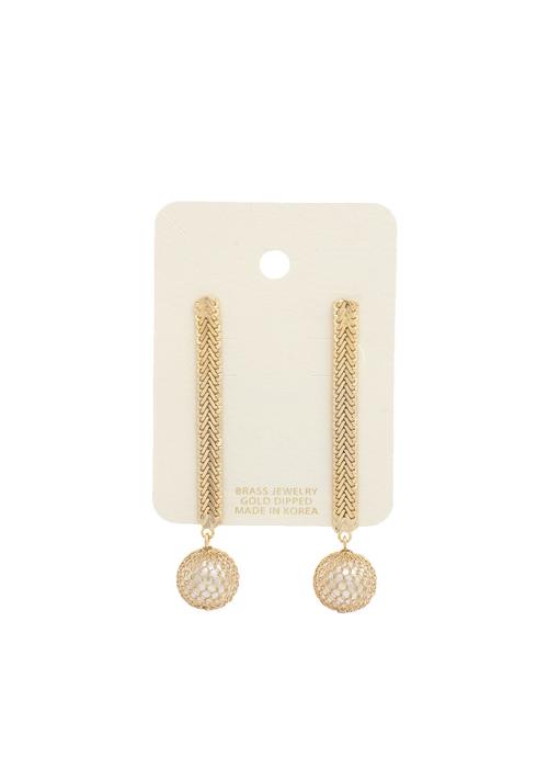 PEARL WIRE WRAPPED DANGLE DROP EARRING