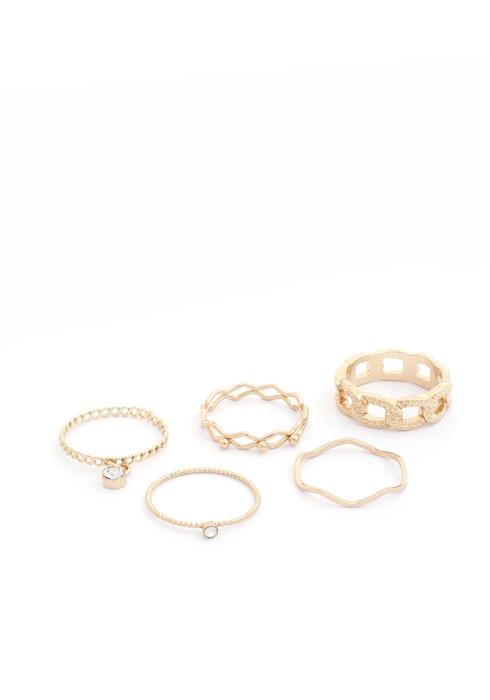 SODAJO WAVY METAL ASSROTED RING SET