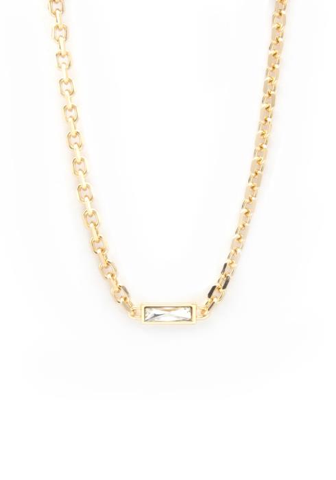 RECATANGLE OVAL LINK NECKLACE