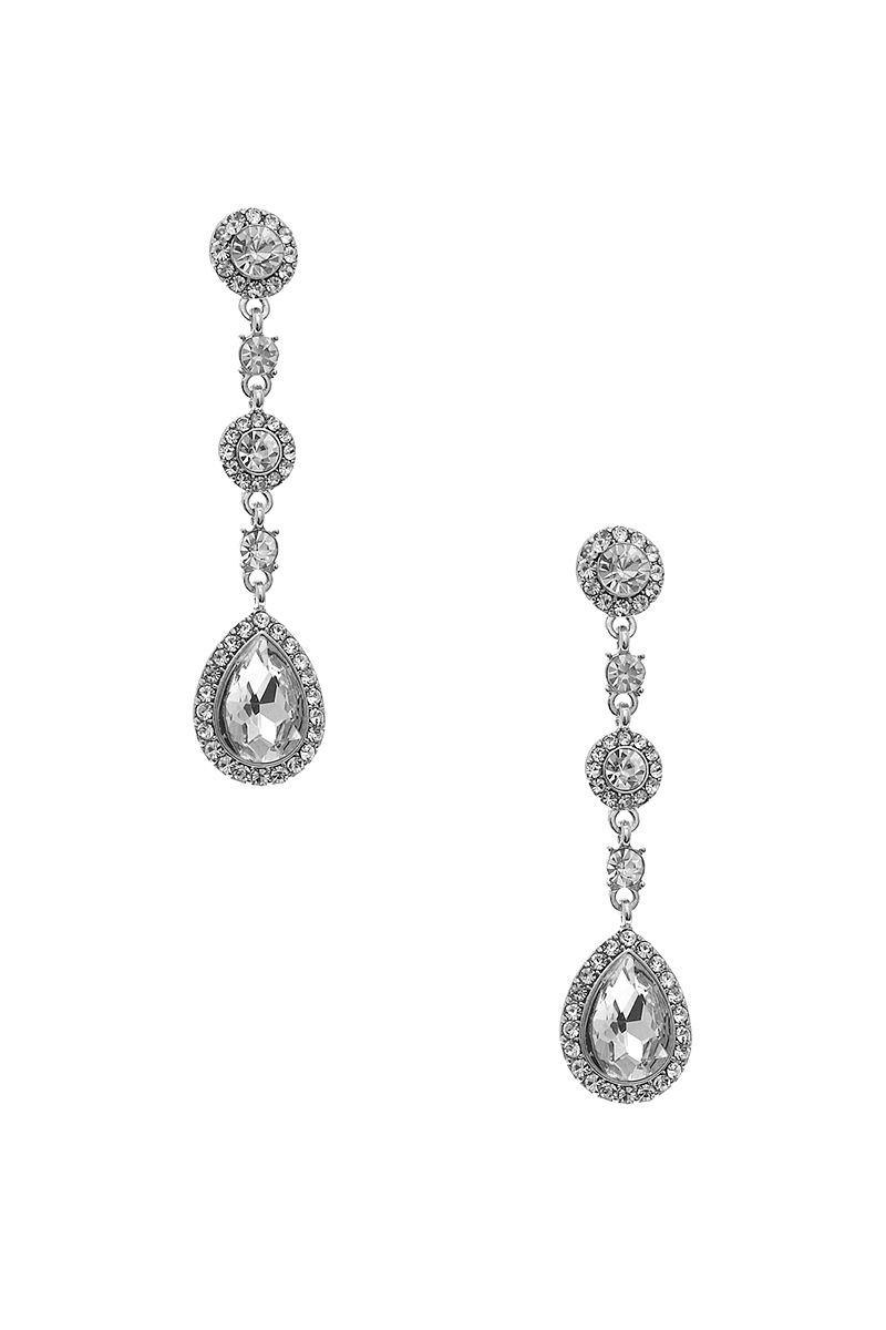 CRYSTAL DROP TEAR SHAPE EARRING