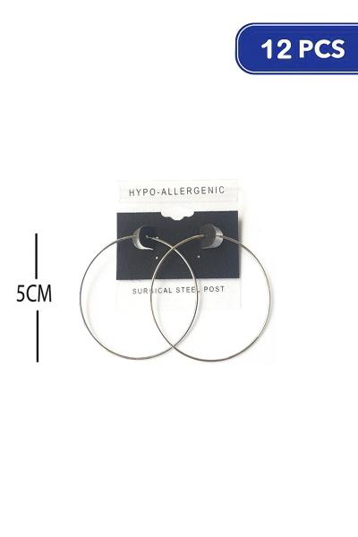 50MM ENDLESS HOOP EARRING (12 UNITS)