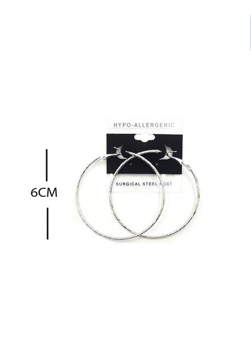 FASHION METAL HOOP 60MM EARRING