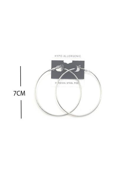 FASHION METAL HOOP 70MM EARRING