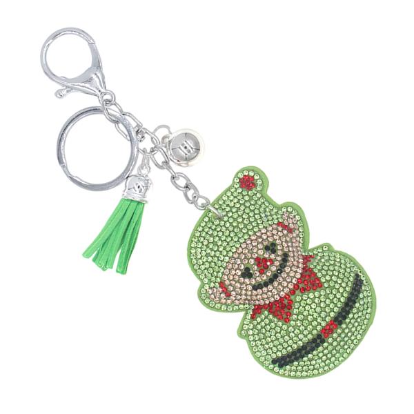 RHINESTONE CUTE MEN TASSEL KEY CHAIN