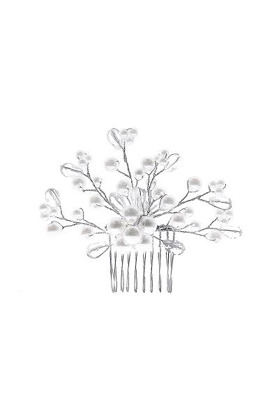 PEARL FLOWER CENTER HAIR COMB