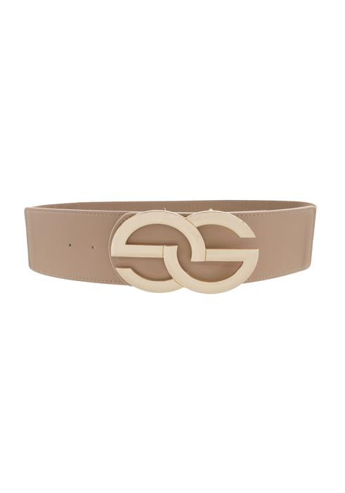 PLUS SIZE STYLISH ELASTIC BELT WITH LETTER BUCKLE