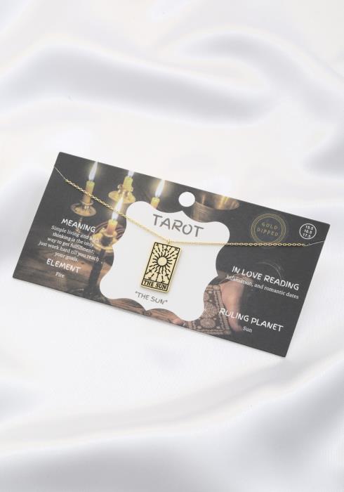 THE SUN TAROT CARD CHARM NECKLACE