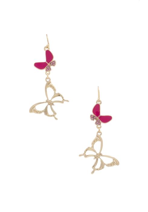 ABSTRACT BUTTERFLY DANGLE EARRING