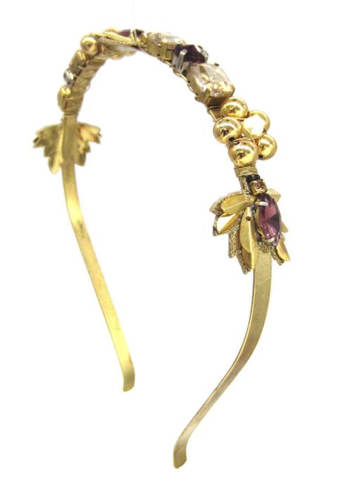 FASHION METAL CRYSTAL STONE METAL WRAP HEADBAND