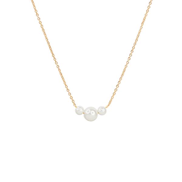 GENUINE PEARL 14K GOLD DIPPED NECKLACE