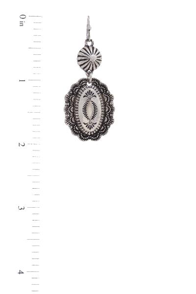 WESTERN FILIGREE METAL DROP EARRING