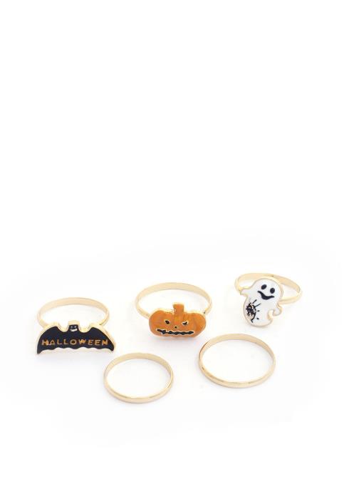 HALLOWEEN GHOST METAL RING SET