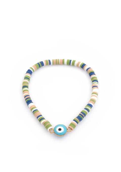 EVIL EYE HEISHI BEAD BRACELET