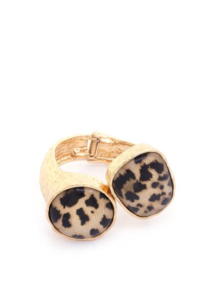 AMIMAL PRINT CHUNKY METAL BRACELET