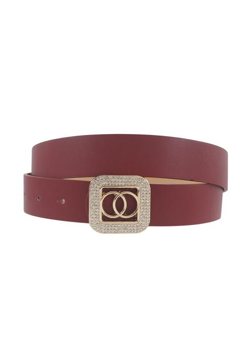 DOUBLE CIRCLE ENCASED RHINESTONE BELT