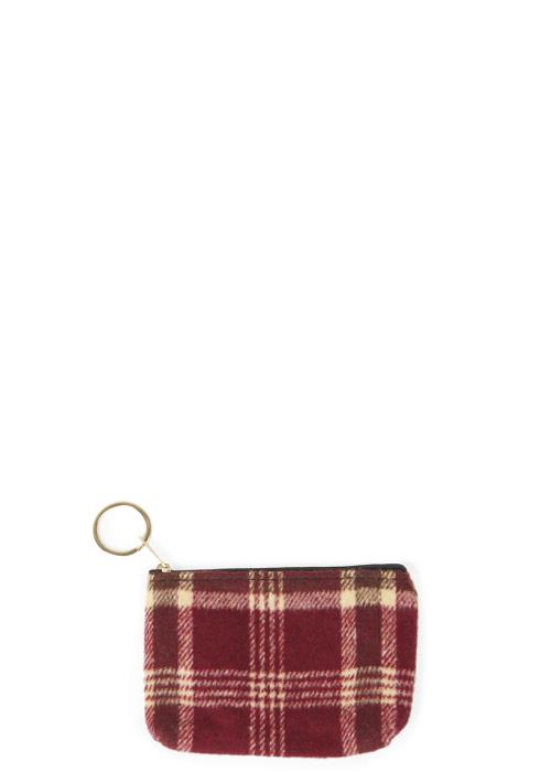 PLAID PRINT COIN/CARD PURSE
