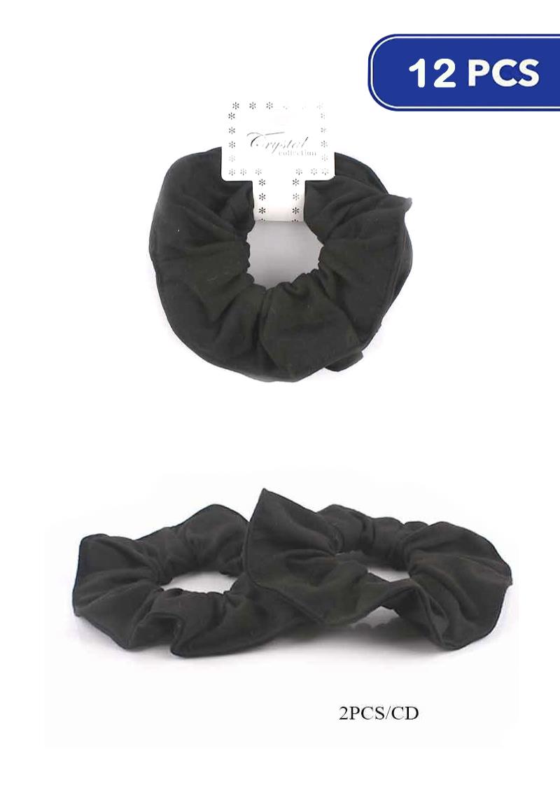 FASHION HAIR SCRUNCHIES 2 PC SET (12 UNITS)