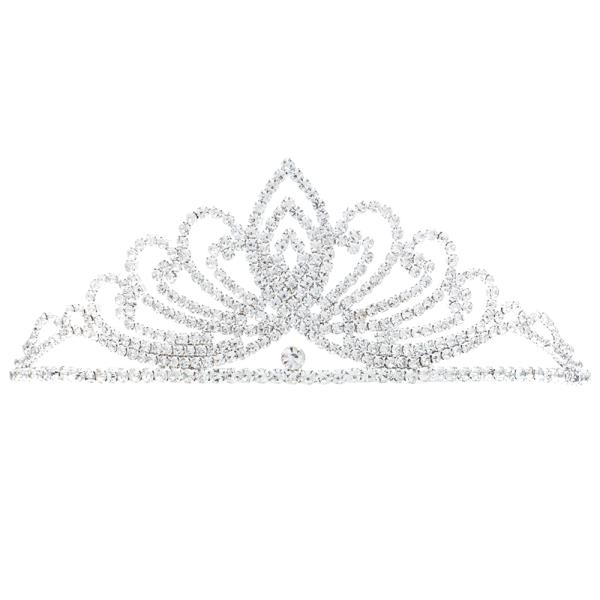RHINESTONE WAVE DESIGN TIARA