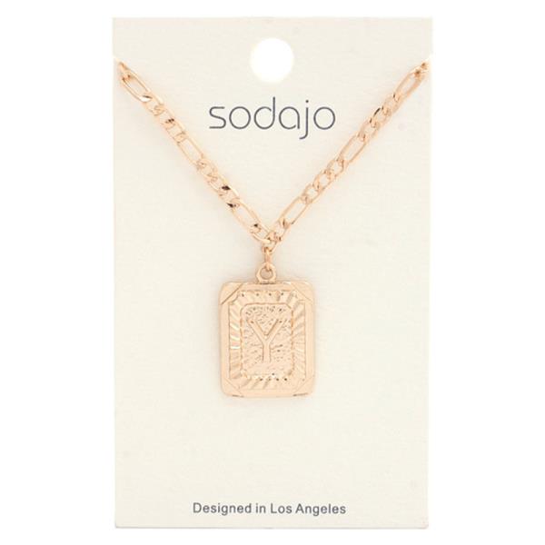 SODAJO INITIAL FIGARO LINK NECKLACE