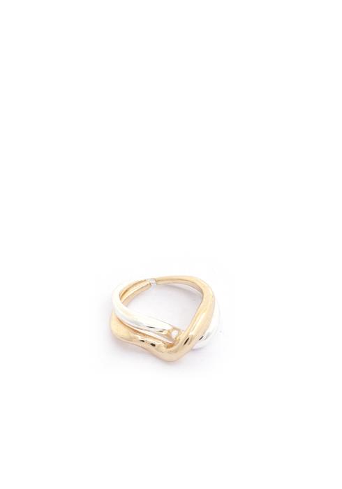 SODAJO TWO TONE WISHBONE RING