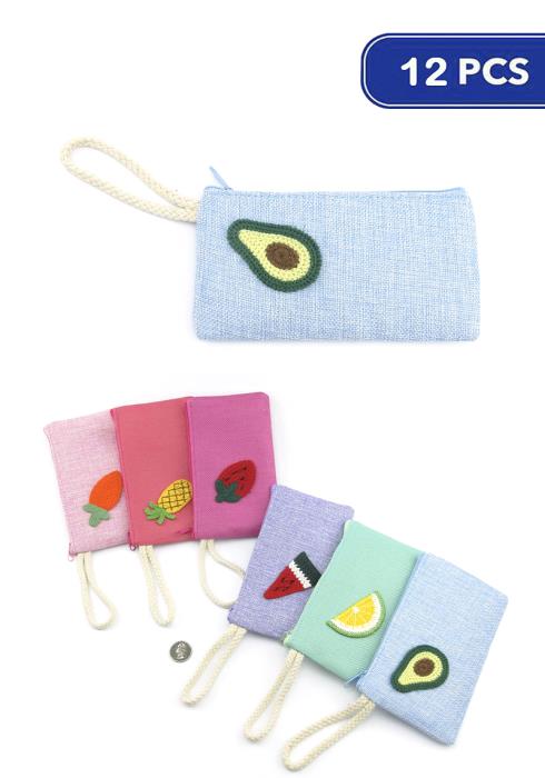 FASHION FRUIT MINI COIN PURSE (12 UNITS)