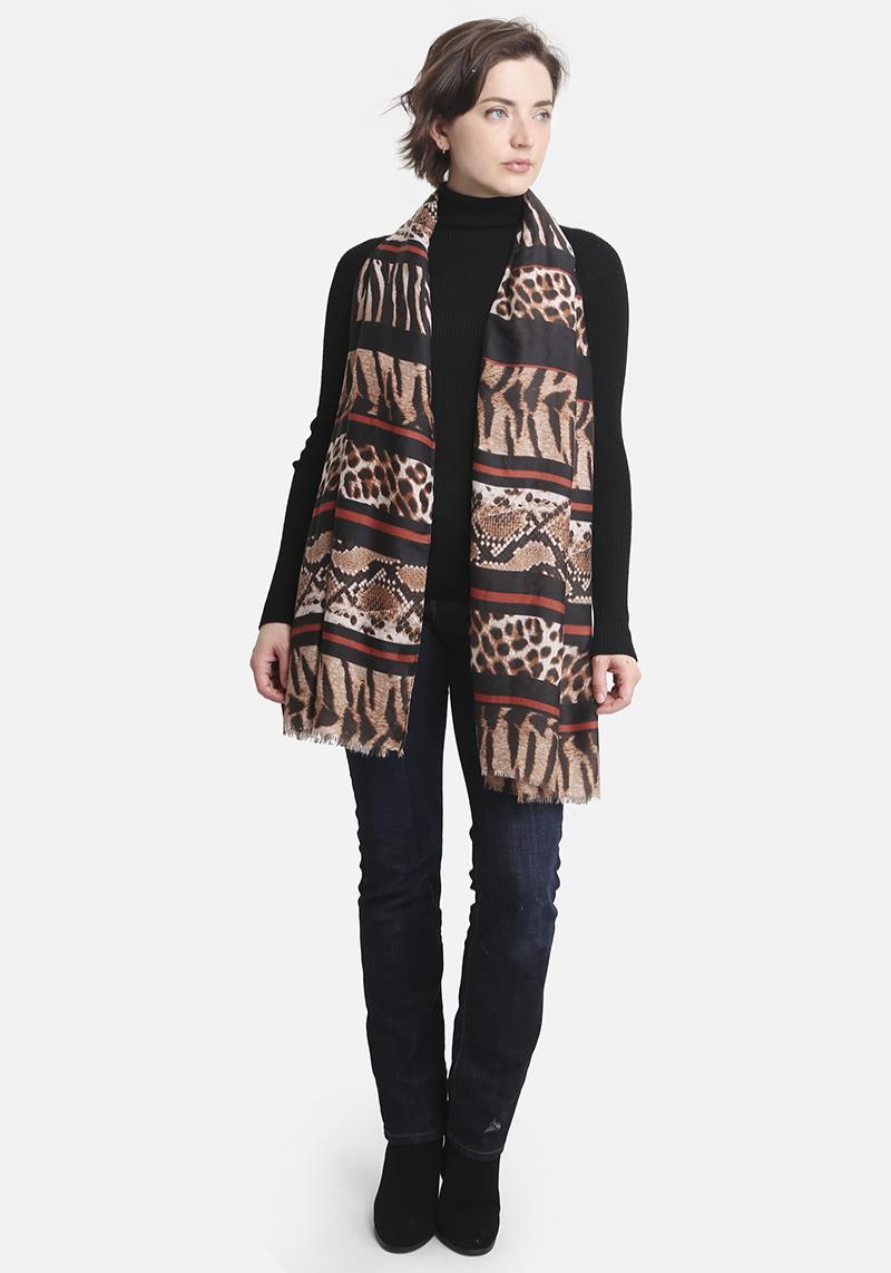 FASHION ANIMAL PRINT SKINNY SCARF