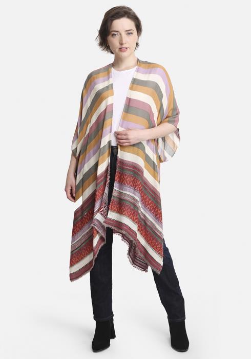 FASHION STRIPE MULTI COLOR KIMONO