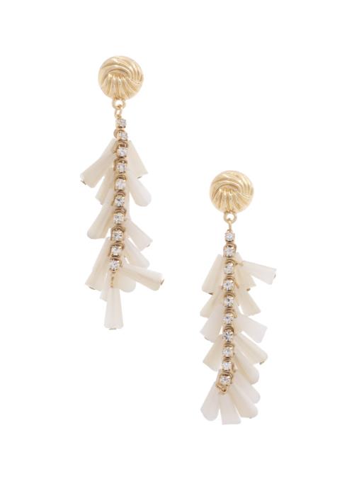 BEADED CLUSTER RHINESTONE EARRING