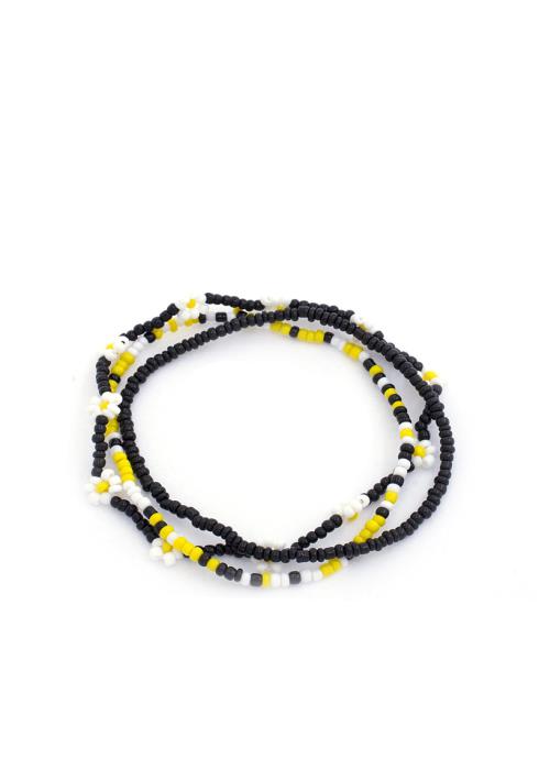 FLOWER SEED BEAD BRACELET SET