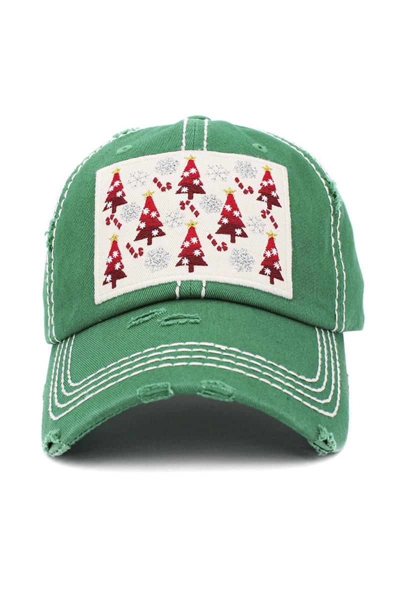 CHRISTMAS TREES VINTAGE BASEBALL CAP