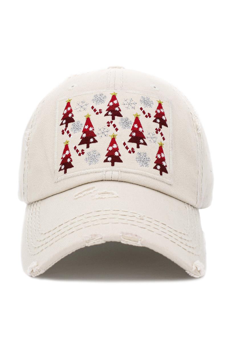 CHRISTMAS TREES VINTAGE BASEBALL CAP