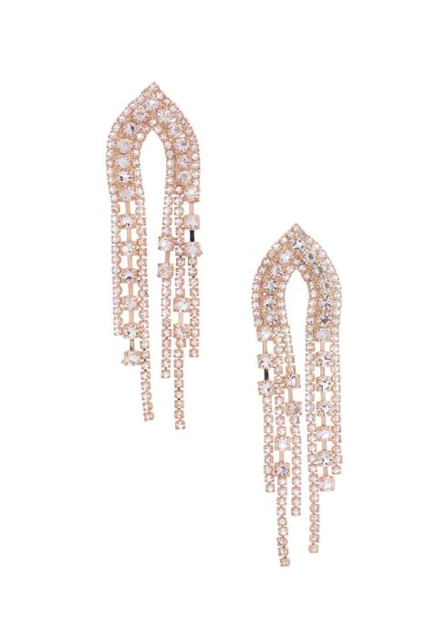 RHINESTONE DANGLE EARRING